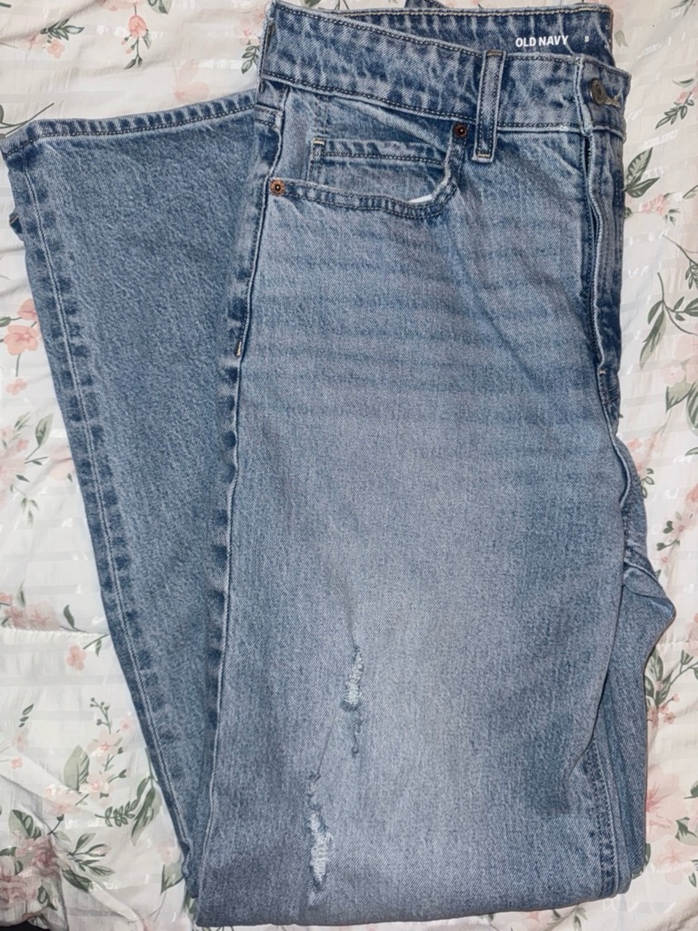 Old Navy Light Blue High-Rise Straight Leg Jeans